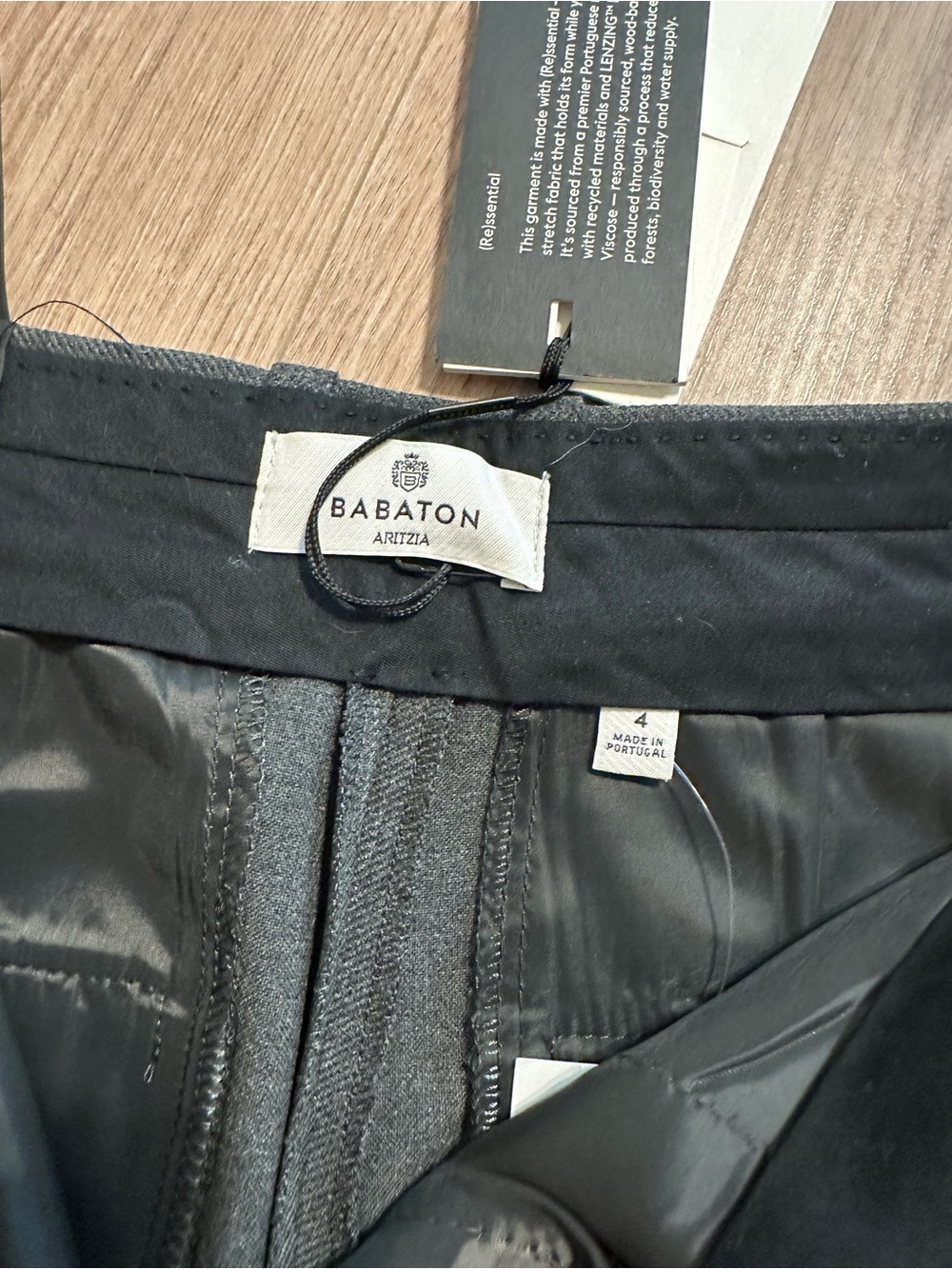 Babaton Agency Pant Tailored High-Rise Wide-Leg Pants in Charcoal Gray Size 4 - Picture 3 of 9
